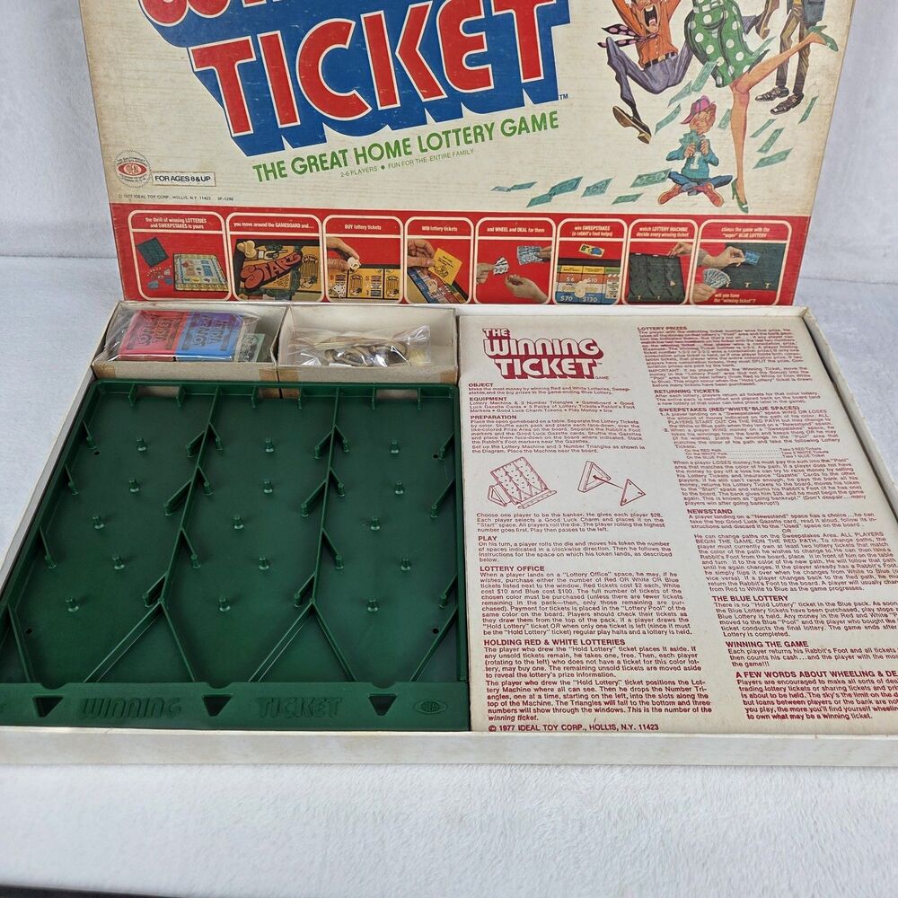 Vintage 1977 The Winning Ticket Home Lottery Board Game Ideal Complete Nice - Picture 5 of 16